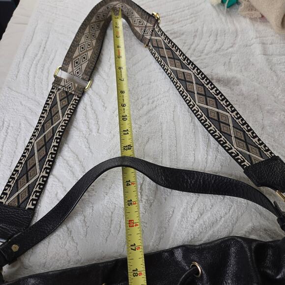 Cole Haan Stagedoor Studio hobo tote leather drawstring bag large black - Picture 17 of 17